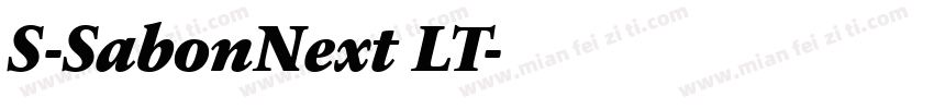 S-SabonNext LT字体转换